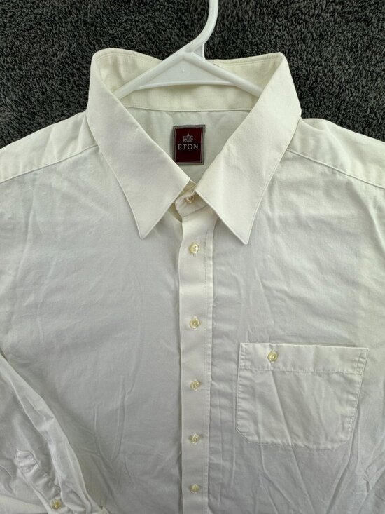 Eton Other - Eton Long Sleeve Button Up Shirt Men’s Cotton Point Collar Adult Woven 16.25